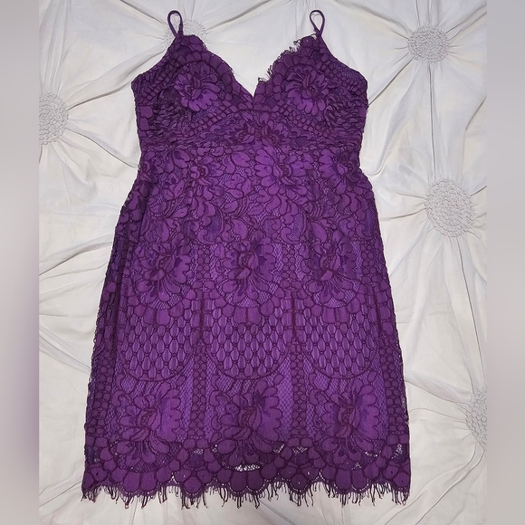 Add On $5 - Purple Lace Party Dress - Picture 9 of 14